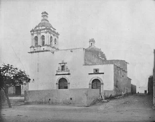 Kyrkan i Guadaloupe, Chihuahua, Mexiko, c1897.
