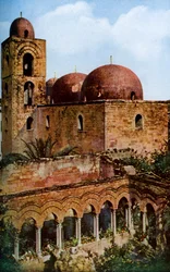 Kyrkan San Giovanni degli Eremiti, Palermo, Sicilien, Italien, c1923