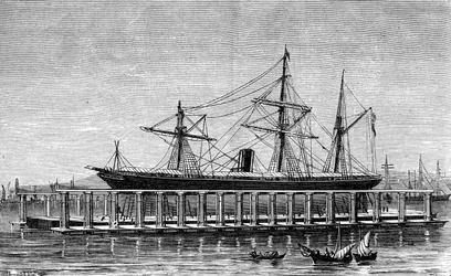 Clarks hydraullyft, Bombay, c1880