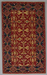 Klassisk turkisk matta med Lotto-mönster, 1600-1650.
