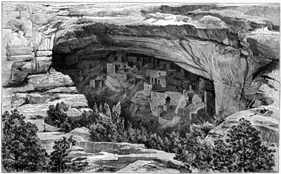 Cliff Palace i Cliff Palace Canyon, sydvästra Colorado, USA, 1901