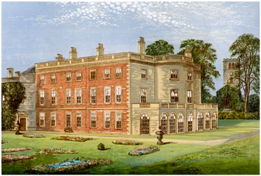 Clifton Hall, Nottinghamshire, hem för Baronet Clifton, c1880