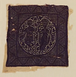 Tygfragment med Venus och Aeneas
