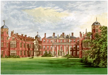 Cobham Hall, Kent, hem för Earl of Darnley, c1880