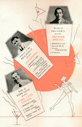 Cocktailrecept, omkring 1935 1935.