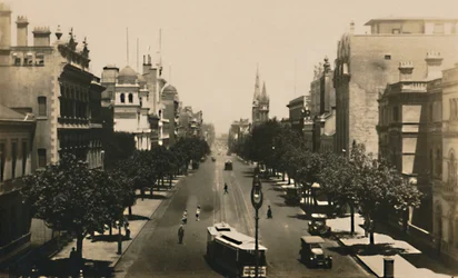 Collins Street, Melbourne, Australien, c1920-talet.