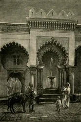 Kolonnaden i moskén i Djamaa-El-Kebir, Alger, 1890.