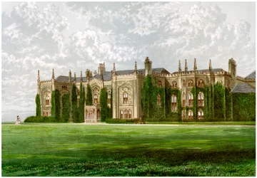 Combermere Abbey, Shropshire, hem för Viscount Combermere, c1880