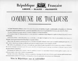 Commune de Toulouse, från franska politiska affischer från Pariskommunen