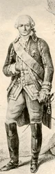 Comte de Rochambeau, visar klänning av en fransk officer, 1791, 1937.