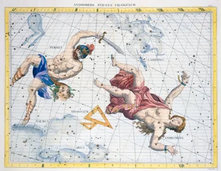 Konstellationer av Perseus och Andromeda, 1729