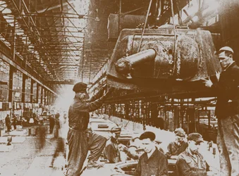 Konstruktion av T-34-tankarna vid Kirovfabriken i Chelyabinsk