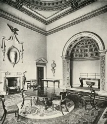 Kontrasterade interiörer: Palladian - The Dining-Room, Holkham, Norfolk, av William Kent, med Regency