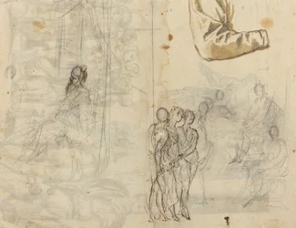 Kopia efter en historisk målning från Paolo Veroneses krets [recto], 1500-talet.