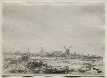 Kopia av Vy över Amsterdam från nordväst, 1700-talet.