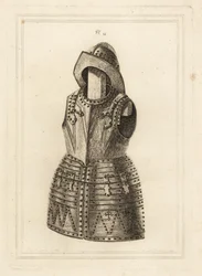 Corcelet eller kostym av ljus arquebus-rustning och morion-huvudstycke från Tower of London