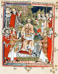Kröning och smörjelse av en kung, 1200-talet