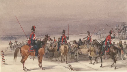 Kosacker konvojerar deporterade, 1831