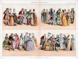 Dräkt i England, c1700-talet