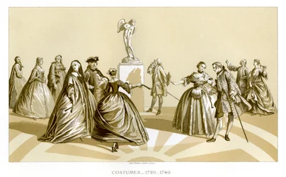 Dräkter, 1720-1740, 1885