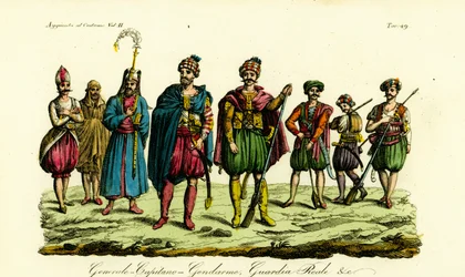 Kostymer av berbersoldater, Tunis