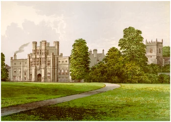 Coughton Court, Warwickshire, hem för Baronet Throckmorton, c1880