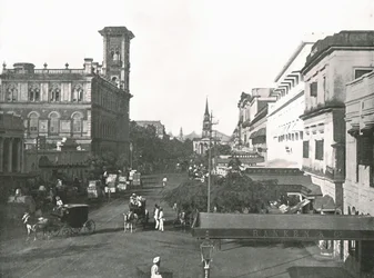 Court House Street, Calcutta, Indien, 1895.