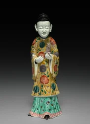 Hovdam som håller en Sheng, 1662-1722.