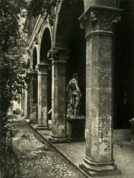 Gården till Palazzetto Venezia, Rom, Italien, 1908.