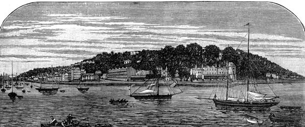 Cowes Harbour, Isle of Wight, sent 1800-tal