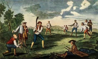 "Cricket as Played in the Artillery Ground, London, 1785", 1947.
