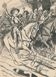 Cromwell leder sina järnsidor till strid, c1907