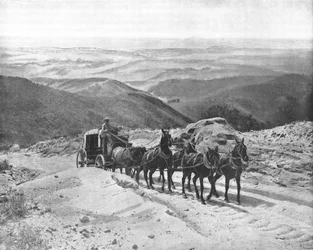 Korsa San Marcos Pass, Kalifornien, USA, c1900.