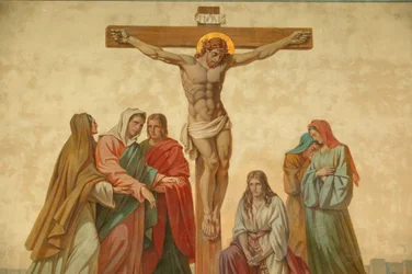 Korsfästelse. Saint-Didier kyrka Voreppe Frankrike