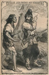 Crusoe och Friday Out Shooting, c1870