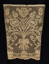 Manschett med blomrankor, 1800-tal.