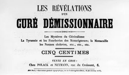 Cure Demissionnaire, från franska politiska affischer från Pariskommunen, maj 1871