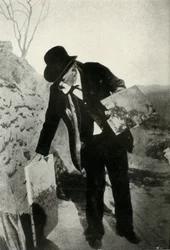 Cézanne med målning och palett, c1900, 1947.