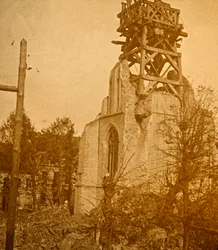 Skadad kyrka, c1914-c1918