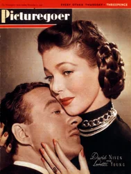David Niven 1910-1983 och Loretta Young 1913-2000, skådespelare, 1946