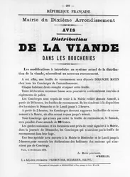 De La Viande, från franska politiska affischer från Pariskommunen, maj 1871
