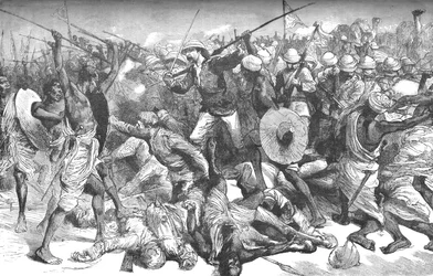Överste Burnabys död, c1885