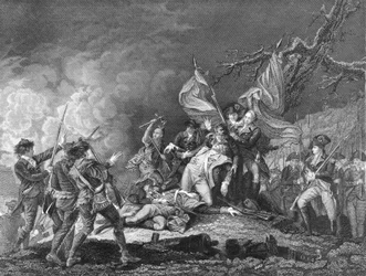 General Montgomerys död i Quebec, december 1775.