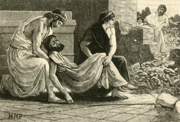 Pausanias död, 1890.