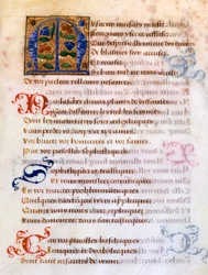 Dekorerad begynnelsebokstav M, 1500-tal