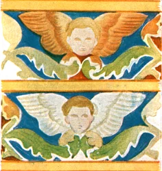 Dekoration i basilikan Saint Francis, Assisi, Italien, 1928.