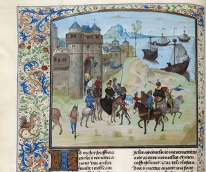 Hertig Ludwig II av Bourbon avgår från Genua till Tunis, ca 1470-1475.