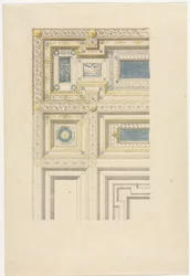 Design för dekorativt tak, 1800-talet.