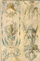 Design för en väggdekoration, Frankrike, 1928.