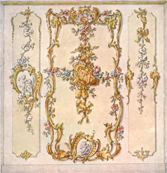 Design för en väggdekoration, Tyskland, 1928.